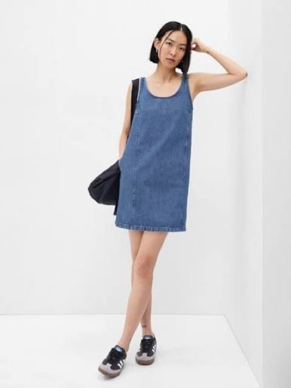 Gap A line denim mini dress size 4 NWT
